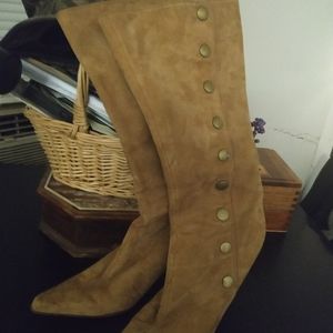 Nine west beige stiletto boot